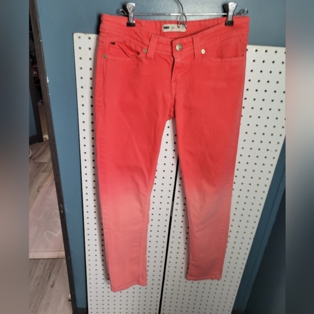 Levi's ombre coral to pink size‎ 28 jeans
